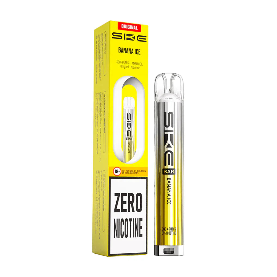 SKE Bar 600 Zero Nicotine Prefilled Pod Kit Banana Ice
