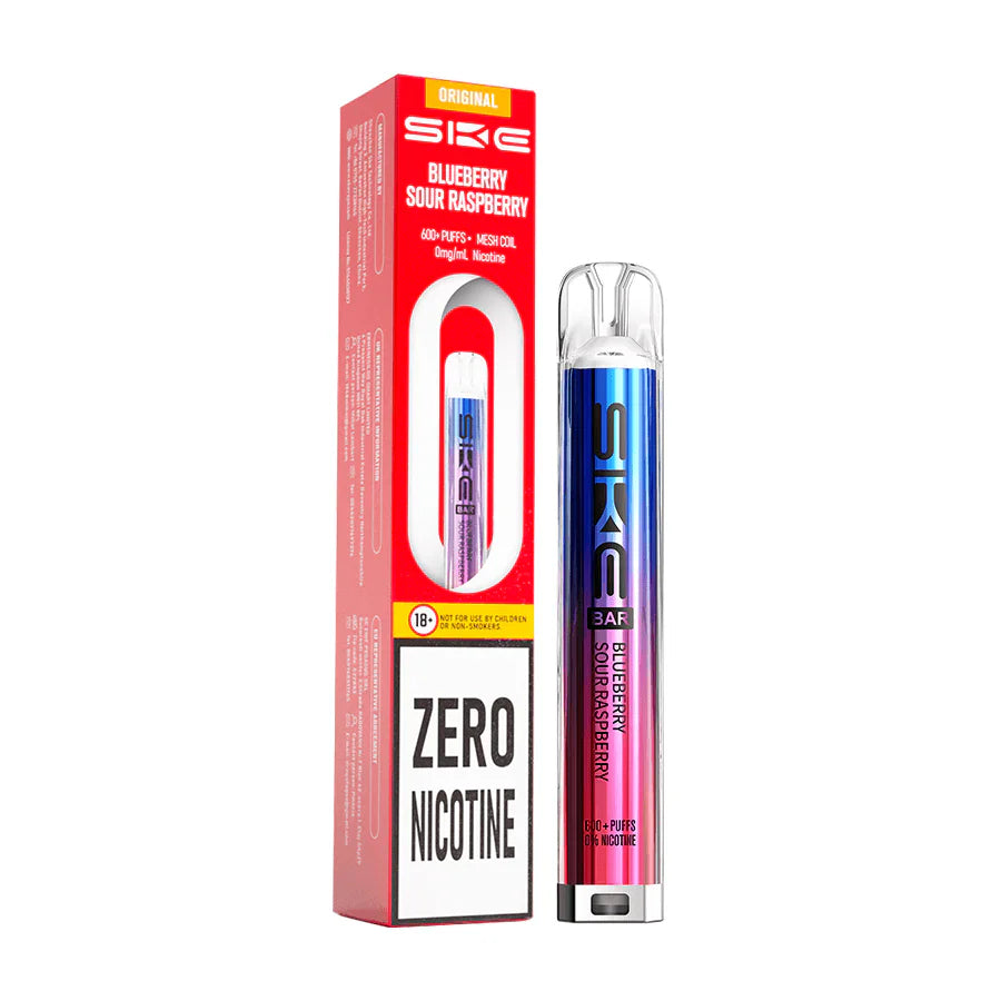 SKE Bar 600 Zero Nicotine Prefilled Pod Kit Blueberry Sour Raspberry