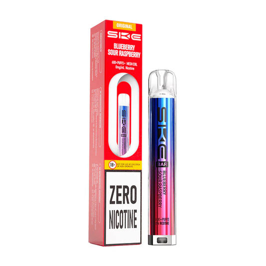 SKE Bar 600 Zero Nicotine Prefilled Pod Kit Blueberry Sour Raspberry