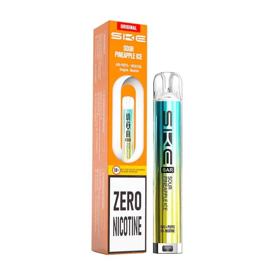 SKE Bar 600 Zero Nicotine Prefilled Pod Kit Sour Pineapple Ice