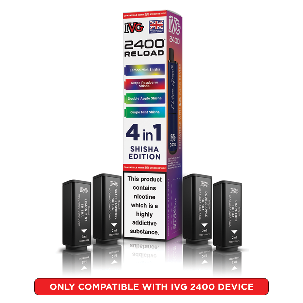 IVG 2400 Reload 4 in 1 Prefilled Pods Shisha Edition