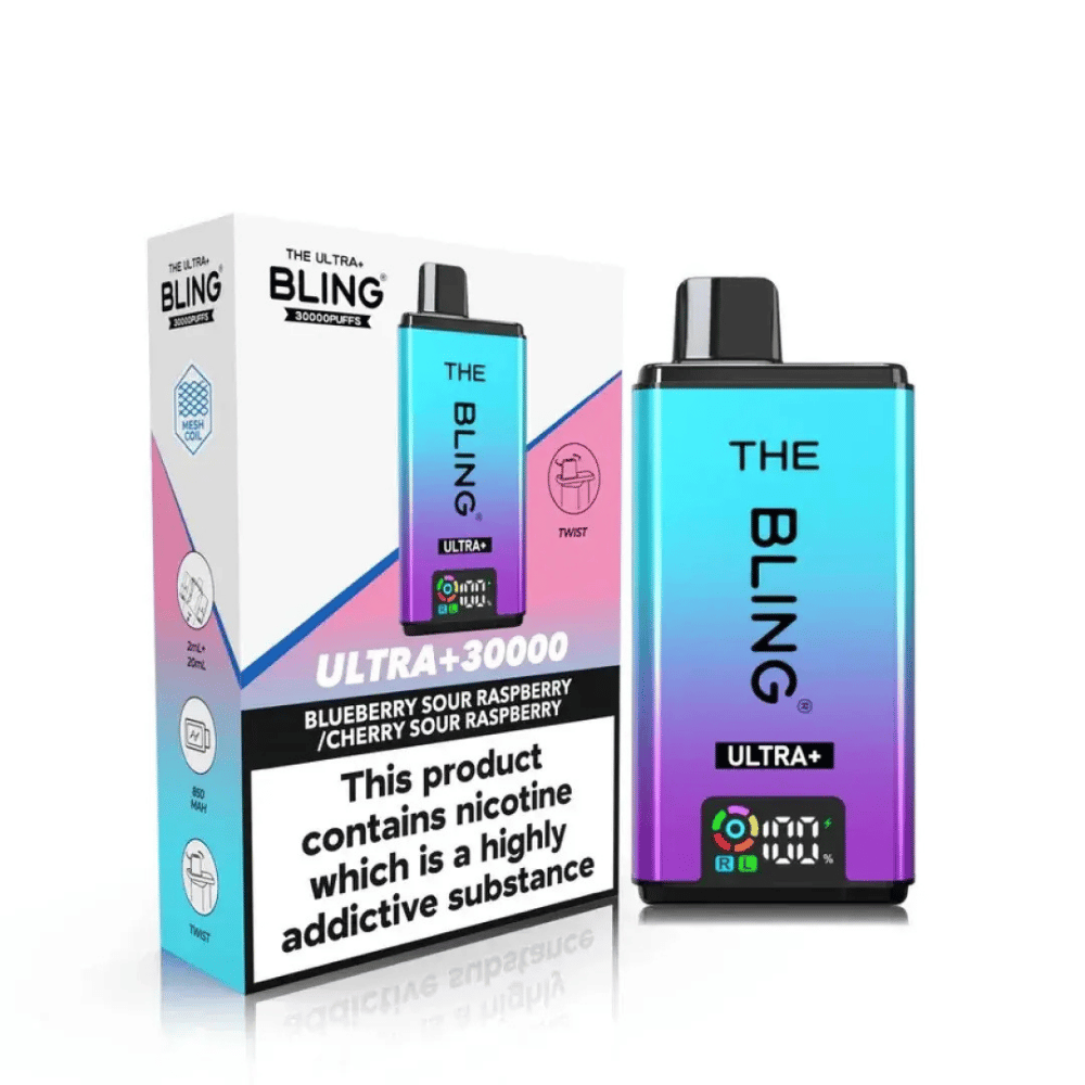 The Bling Ultra plus 30K Vape Kit Blueberry Sour Raspberry / Cherry Sour Raspberry