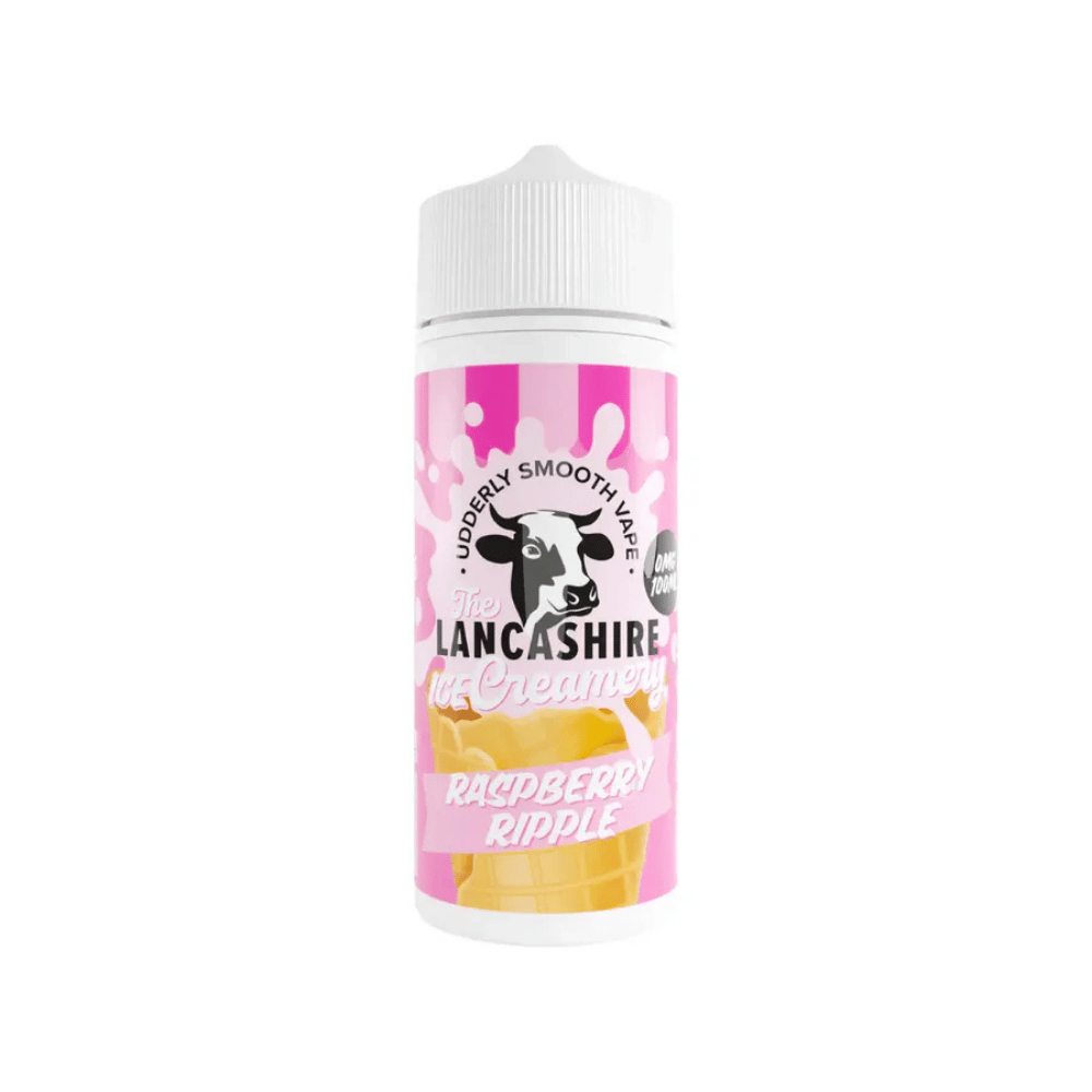 The Lancashire Creamery 100ml Shortfill E-Liquid Raspberry Ripple