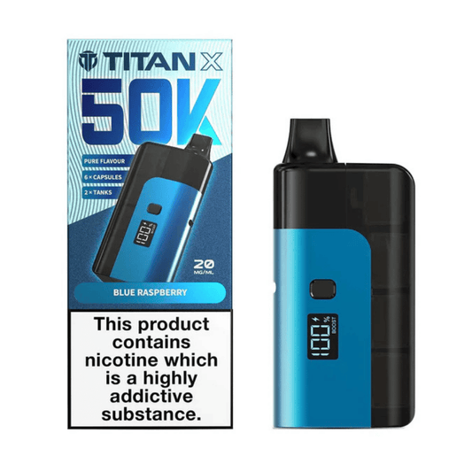 Titan X 50k Prefilled Vape Kit Blue Raspberry