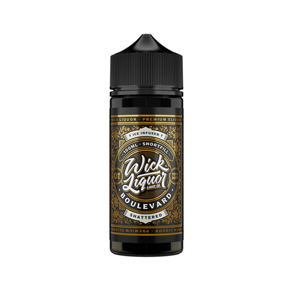 Wick Liquor 100ml E-Liquid Shortfill Boulevard Shattered