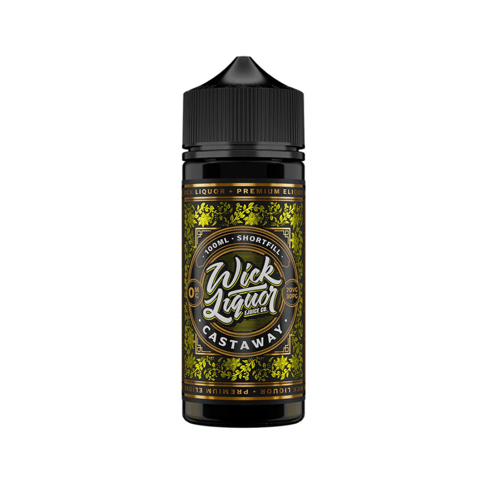 Wick Liquor 100ml E-Liquid Shortfill Castaway