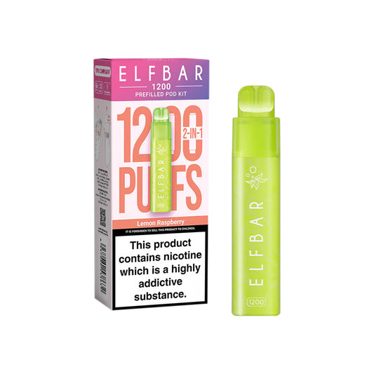 Elf Bar 1200 Lemon Raspberry Prefilled Pod Vape