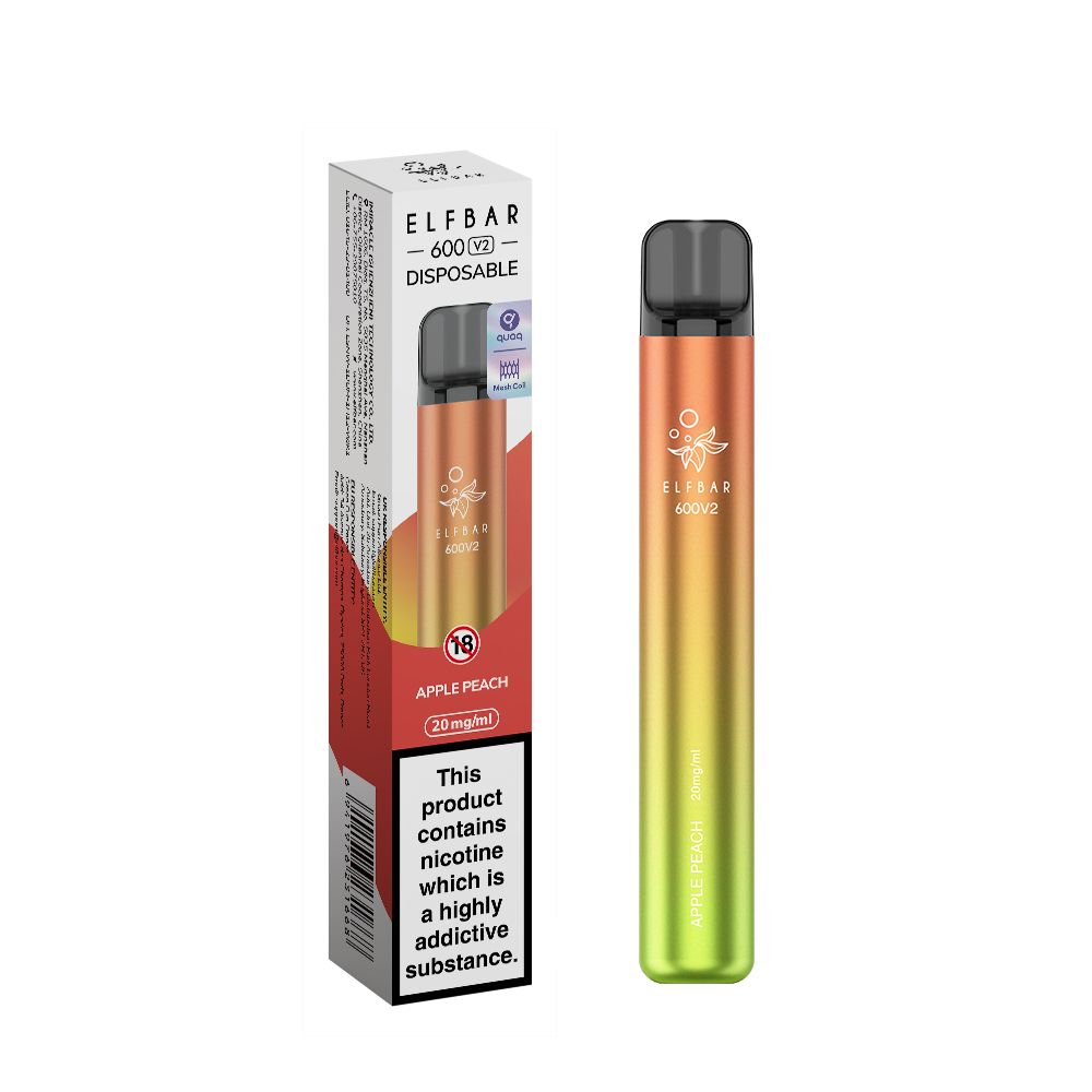 Elf Bar 600 V2 Apple Peach Disposable Vape