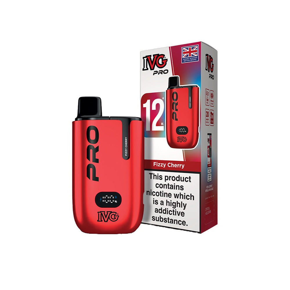 IVG Pro 12 Vape Kit 10mg Fizzy Cherry