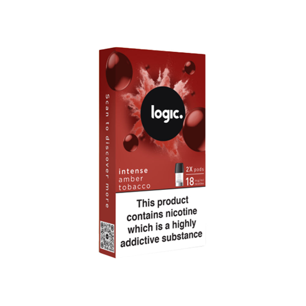 Logic Intense Vape Pods Amber Tobacco Free UK Delivery