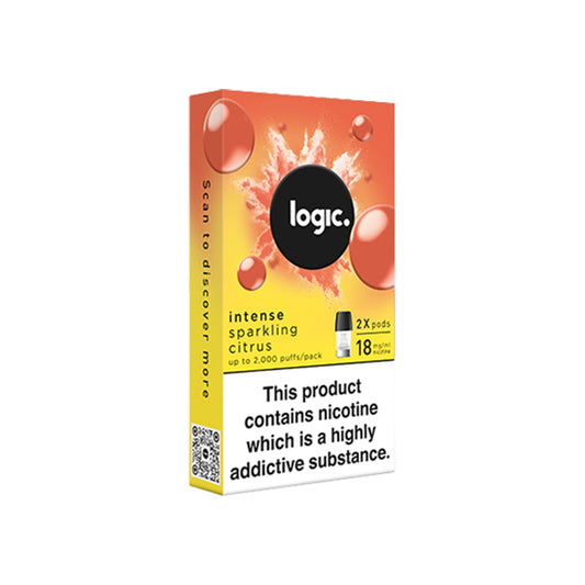 Logic Sparkling Citrus Vape Pods (2 Pack)