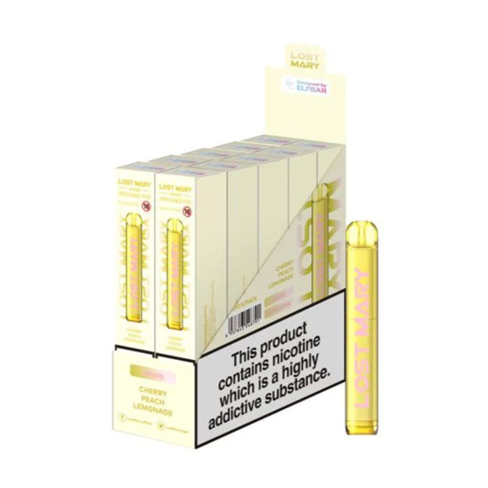 Lost Mary AM600 Cherry Peach Lemonade 10 Pack