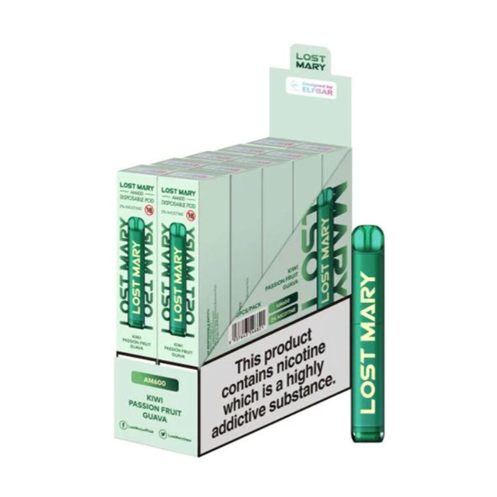 Lost Mary AM600 Kiwi Passion Fruit Guava 10 Pack