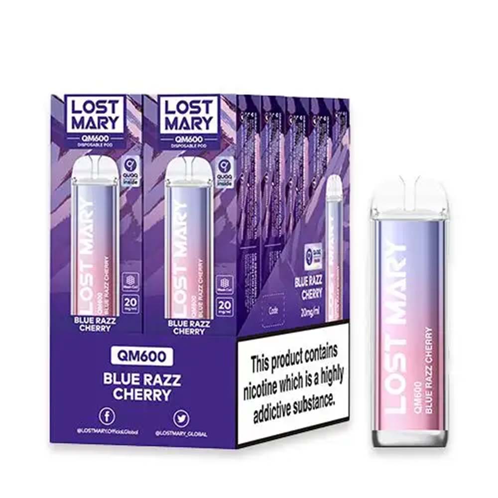 Lost Mary QM600 10 Pack Blue Razz Cherry