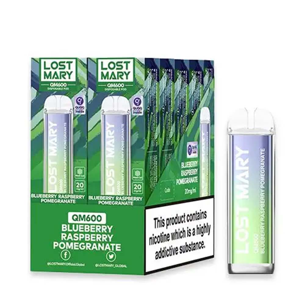 Lost Mary QM600 10 Pack Blueberry Raspberry Pomegranate