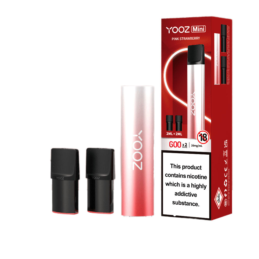 YOOZ Mini Pod Vape Starter Kit Pink Strawberry