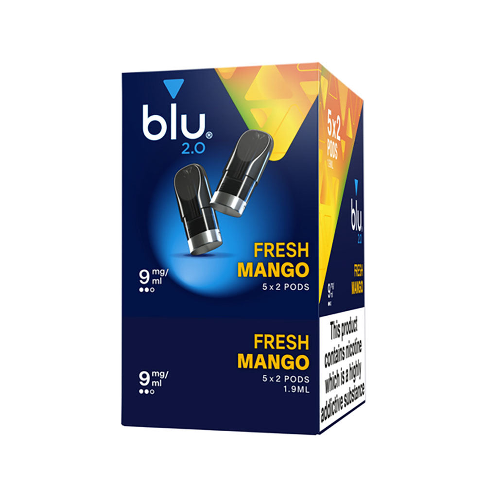 Blu 2.0 Fresh Mango E Liquid Pods - 5 Boxes 9mg