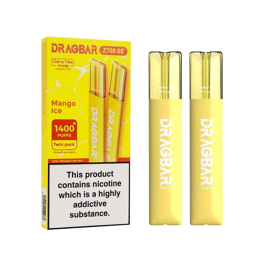 VooPoo Dragbar Z700 SE Mango Ice Disposable Vape (2 Pack)
