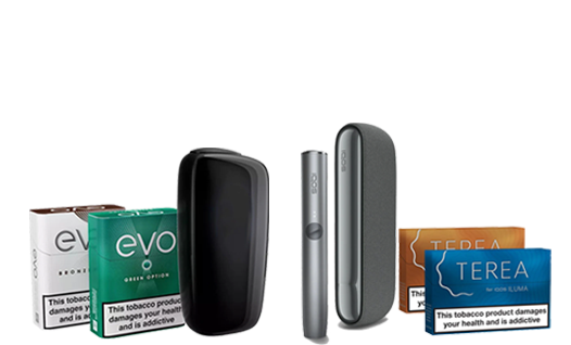 A selection of popular heated tobacco products