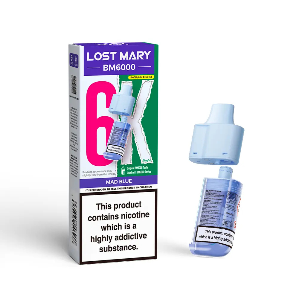 Lost Mary BM6000 Prefilled Pod Mad Blue | Only 5.49 Lost Mary BM6000 Prefilled Pod Mad Blue | Only 5.49