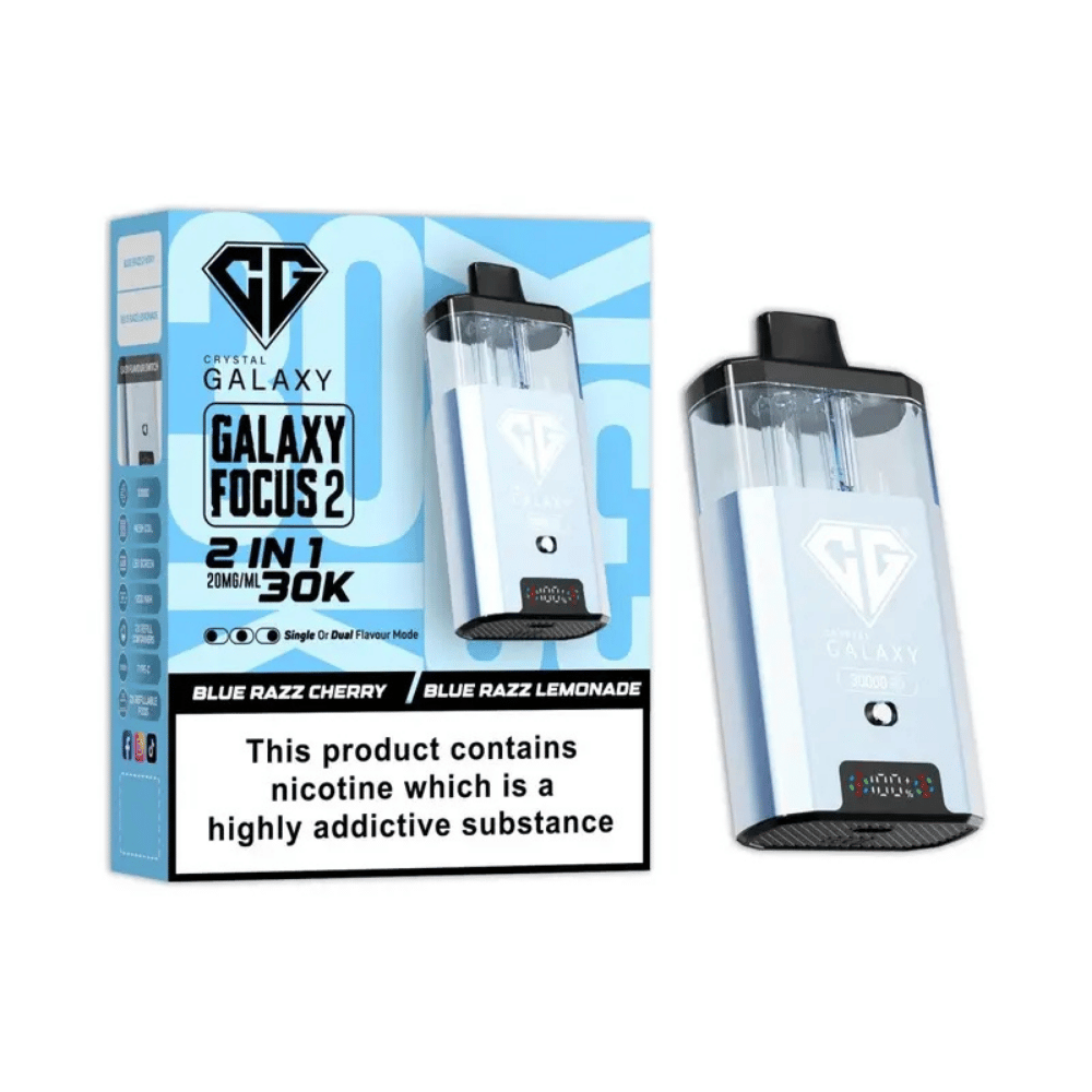 Crystal Galaxy 30K Focus 2 Prefilled Pod Kit Blue Razz Cherry/Blue Razz Lemonade