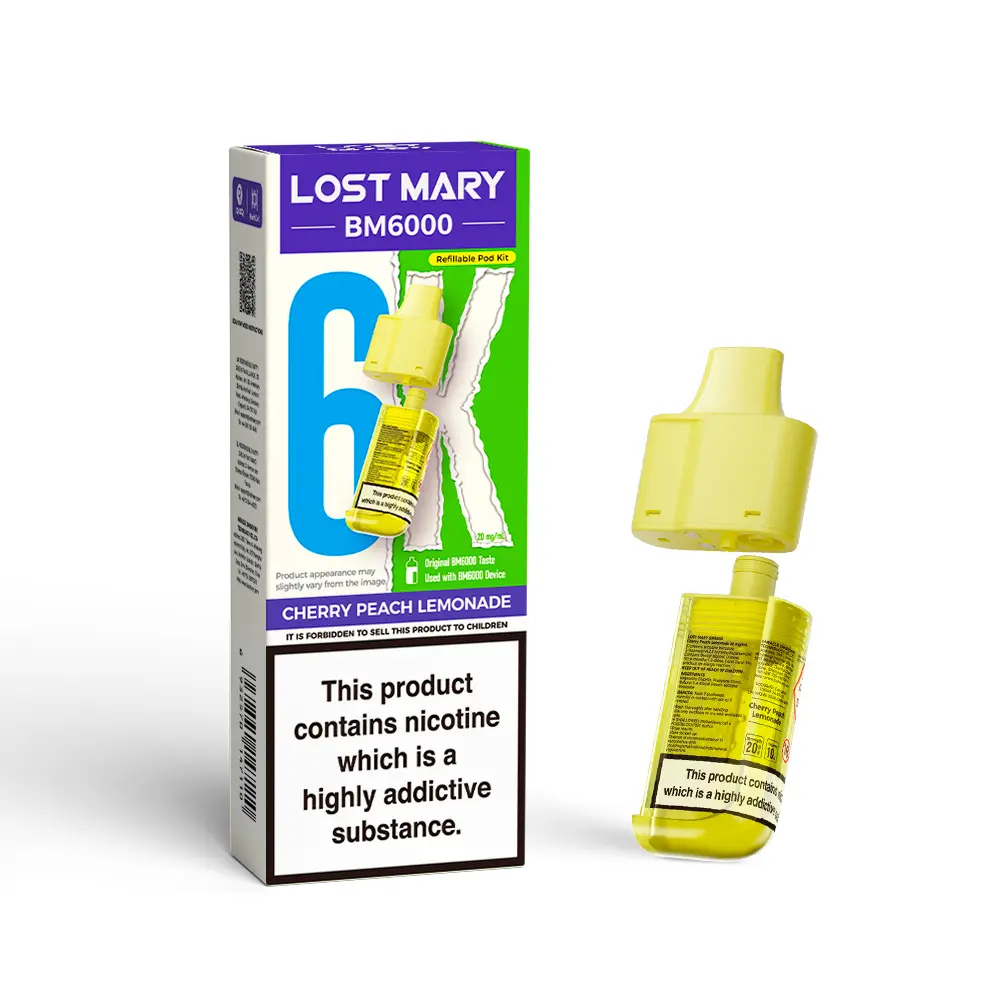 Lost Mary BM6000 Prefilled Pod Cherry Peach Lemonade Lost Mary BM6000 Prefilled Pod Cherry Peach Lemonade
