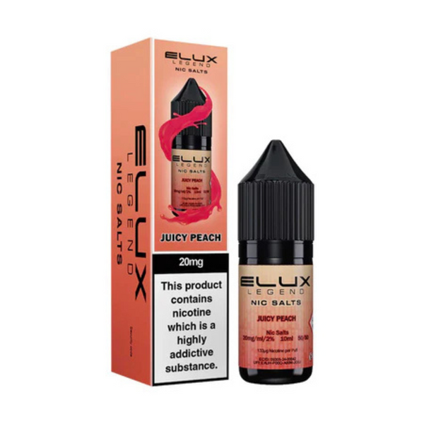peach flavored vape juice Elux Legend Nic Salts E-Liquids Juicy Peach