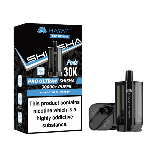 Hayati Pro Ultra Plus Shisha 30000 Prefilled Pods Vim Frozen Blueberry