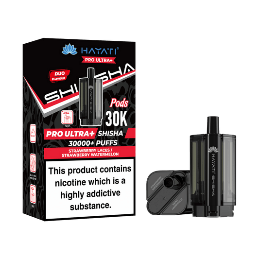 Hayati Pro Ultra Plus Shisha 30000 Prefilled Pods Strawberry Laces / Strawberry Watermelon