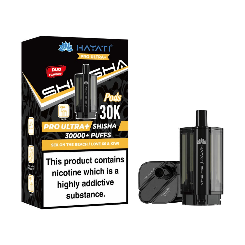 Hayati Pro Ultra Plus Shisha 30000 Prefilled Pods Sex On The Beach / Love 66 & Kiwi