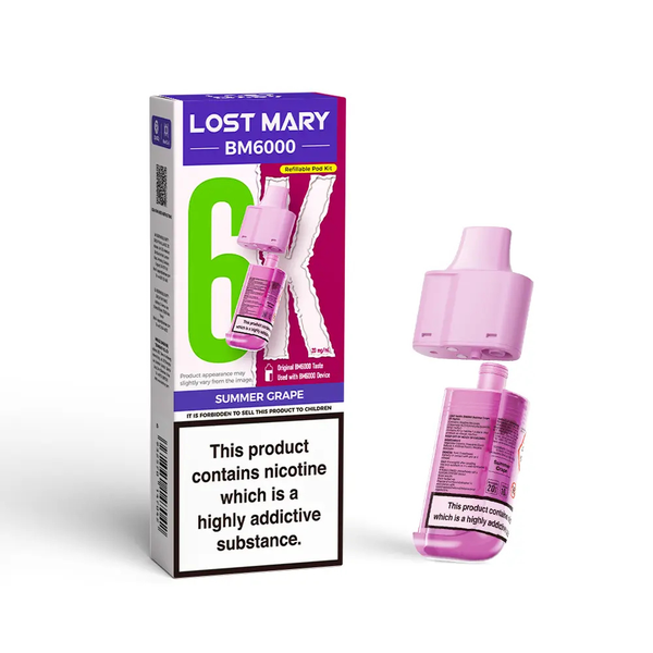 lost mary vape summer grape Lost Mary Bm6000 Prefilled Pod Summer Grape
