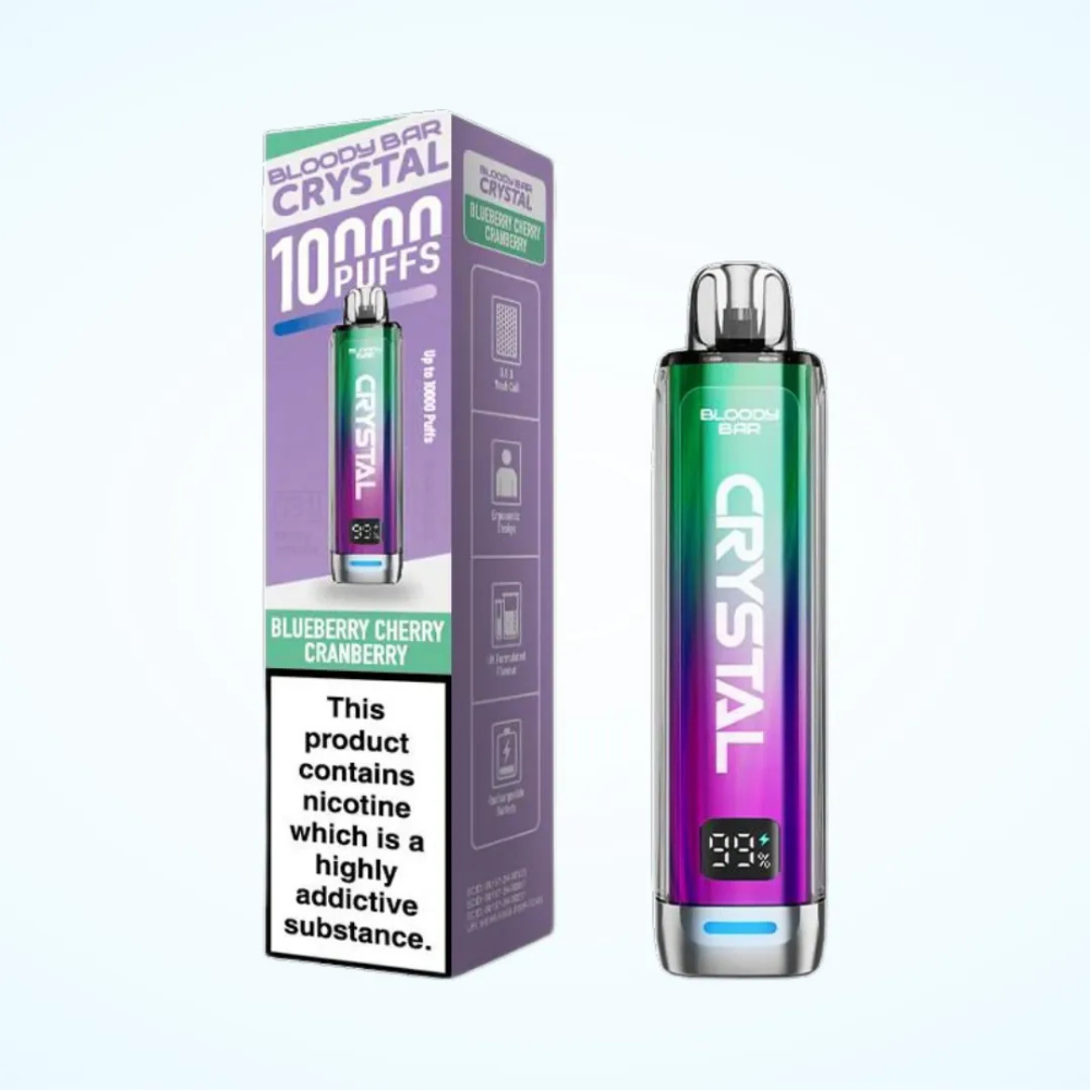 Bloody Bar Crystal 10K Prefilled Pod Kit Blueberry Cherry Cranberry