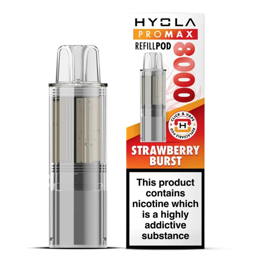 hyola pro max 6000 disposable vape Hyola Pro Max 8000 Prefilled Pod Strawberry Burst