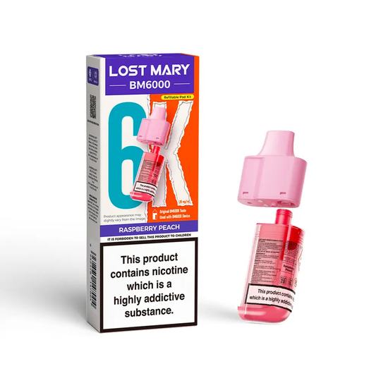 Lost Mary BM6000 Prefilled Pod Raspberry Peach
