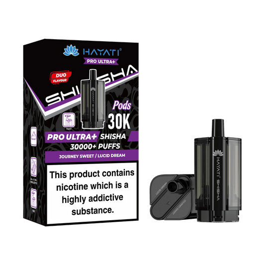Hayati Pro Ultra Plus Shisha 30000 Prefilled Pods Journey Sweet / Lucid Dream