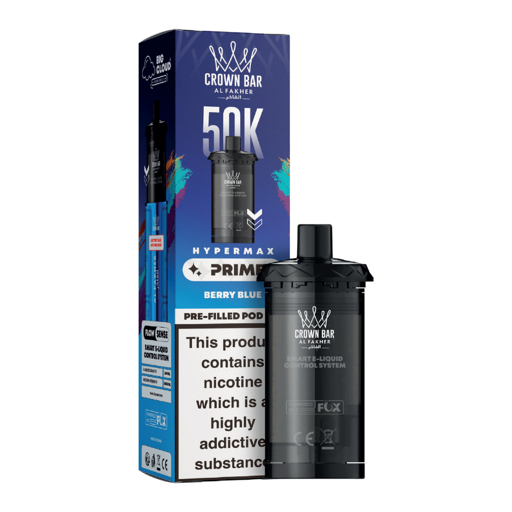 Al Fakher Hypermax Prime 50K Prefilled Pods Berry Blue