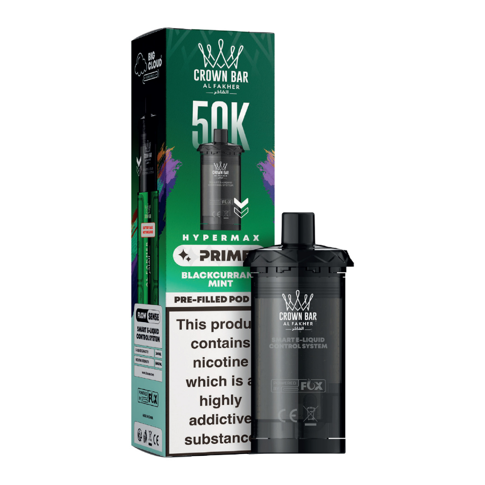 Al Fakher Hypermax Prime 50K Prefilled Pods Blackcurrant Mint