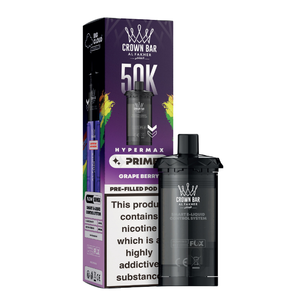 Al Fakher Hypermax Prime 50K Prefilled Pods Grape Berry