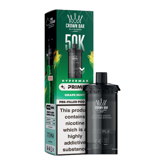 Al Fakher Hypermax Prime 50K Prefilled Pods Grape Mint