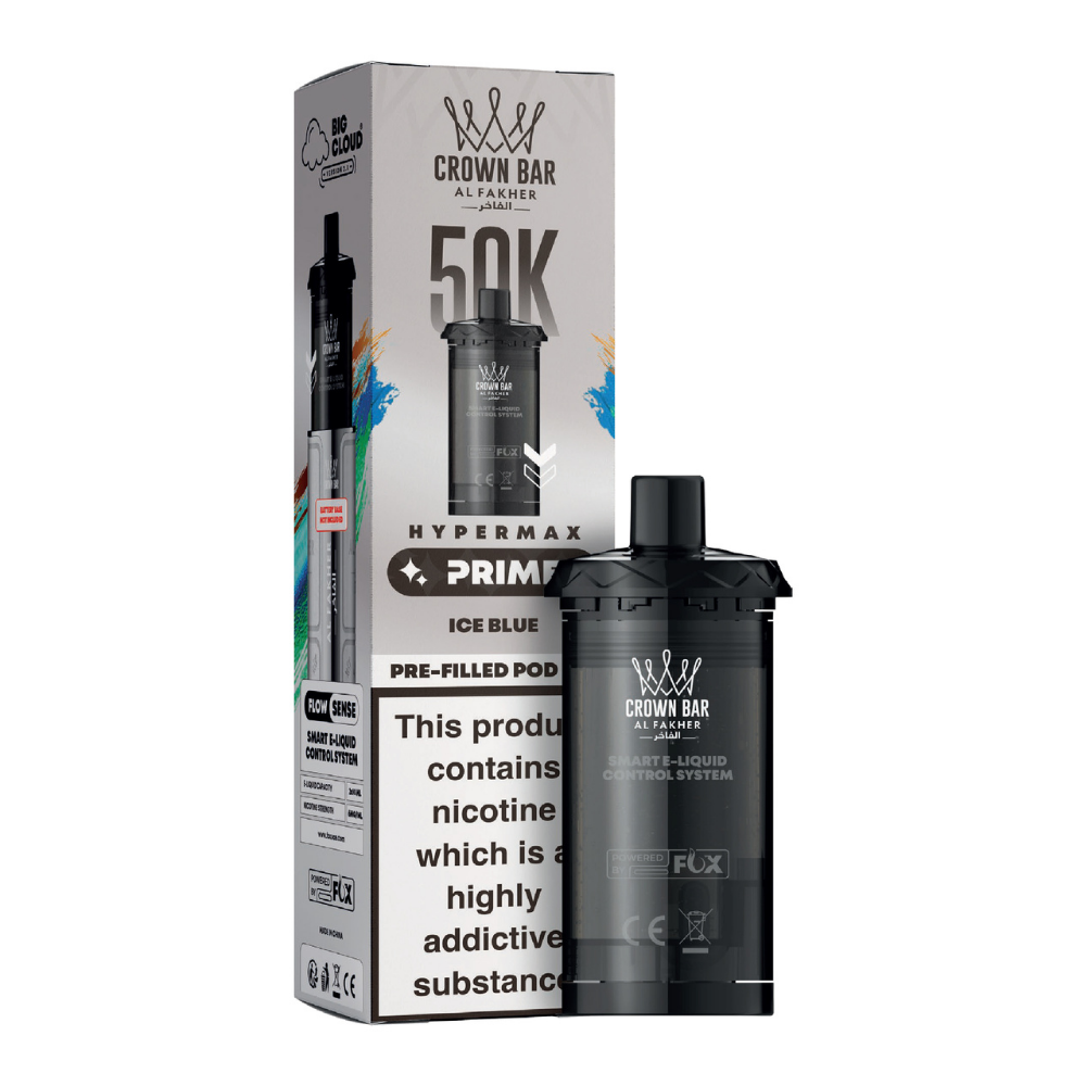 Al Fakher Hypermax Prime 50K Prefilled Pods Ice Blue