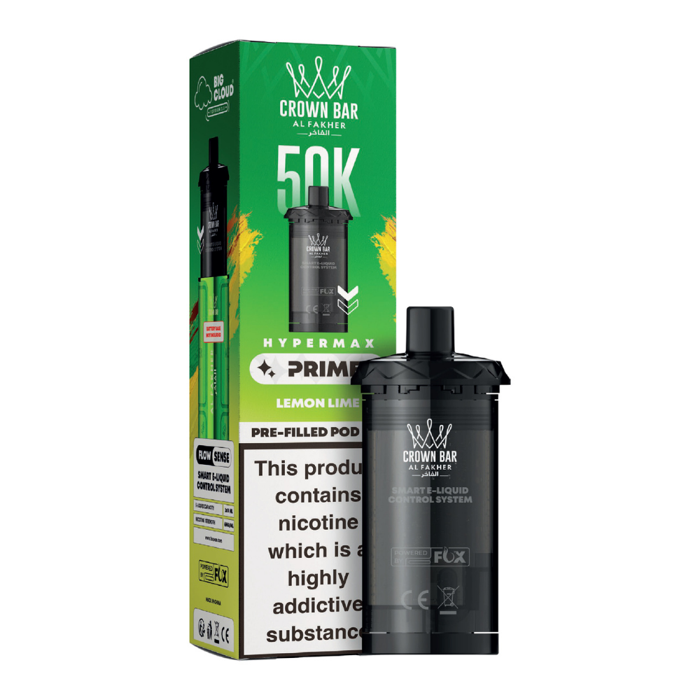 Al Fakher Hypermax Prime 50K Prefilled Pods Lemon Lime