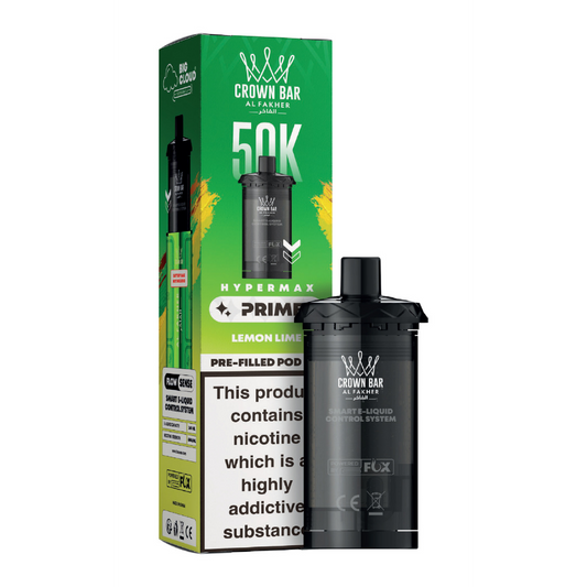 Al Fakher Hypermax Prime 50K Prefilled Pods Lemon Lime