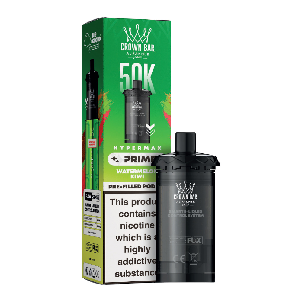 Al Fakher Hypermax Prime 50K Prefilled Pods Watermelon Kiwi