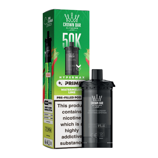 Al Fakher Hypermax Prime 50K Prefilled Pods Watermelon Lime