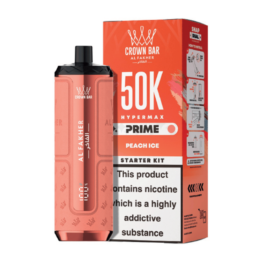 Al Fakher Hypermax Prime 50K Prefilled Pod Kit Peach Ice