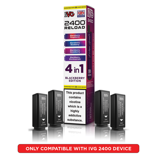 IVG 2400 Reload 4 in 1 Prefilled Pods Blackberry Edition