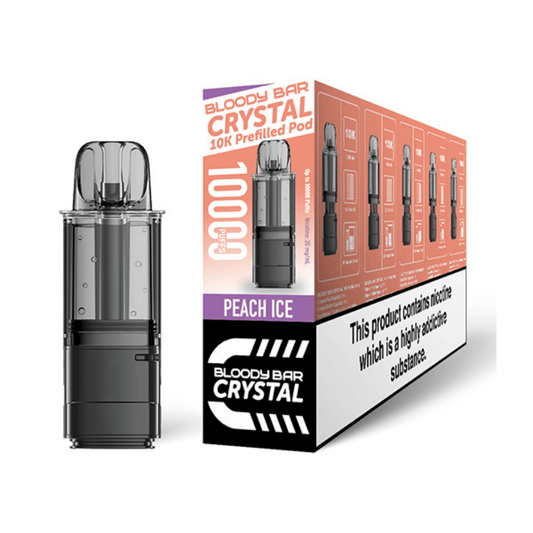 Bloody Bar Crystal 10K Peach Ice Prefilled Pod