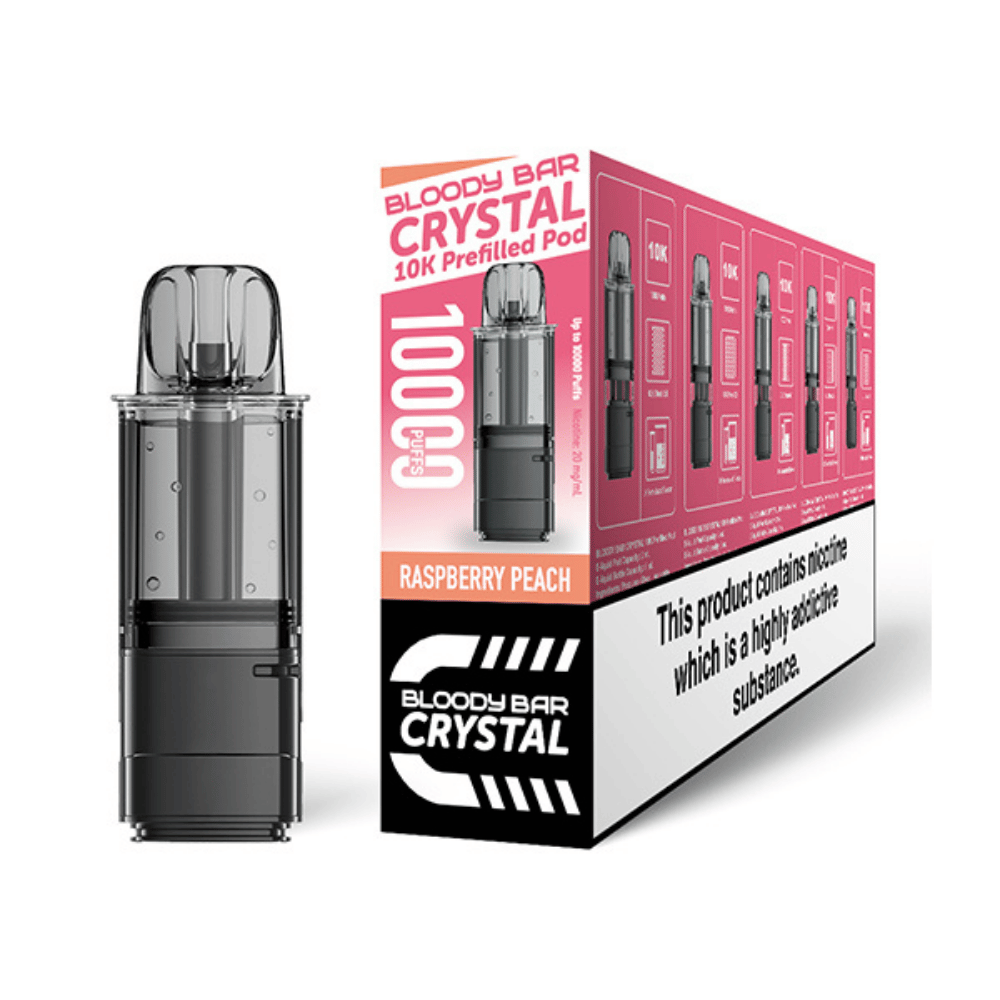 Bloody Bar Crystal 10K Raspberry Peach Prefilled Pod
