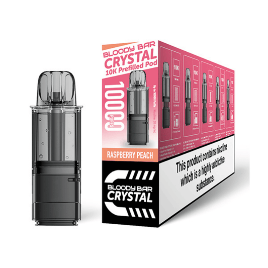 Bloody Bar Crystal 10K Raspberry Peach Prefilled Pod