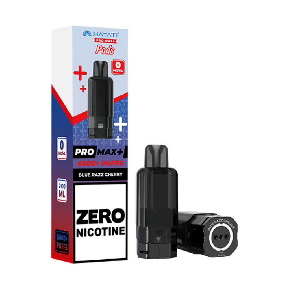 Hayati Pro Max Plus Zero Nicotine Refill Pod Blue Razz Cherry Hayati Pro Max Plus Zero Nicotine Refill Pod Blue Razz Cherry